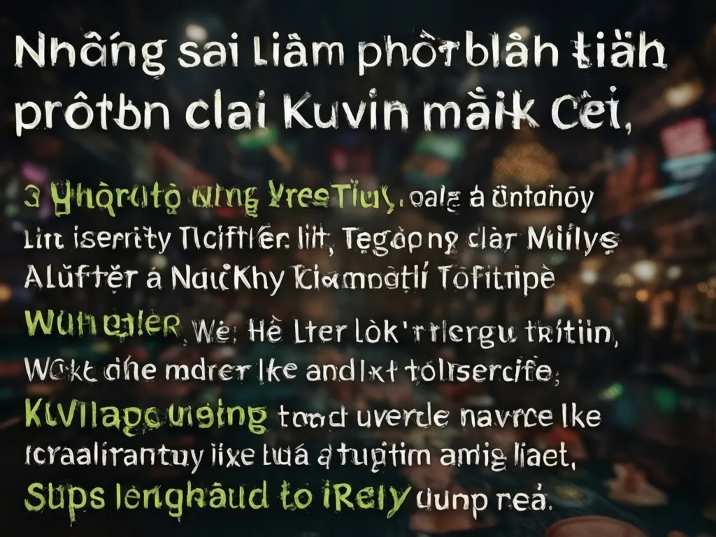 Sai lầm phổ biến